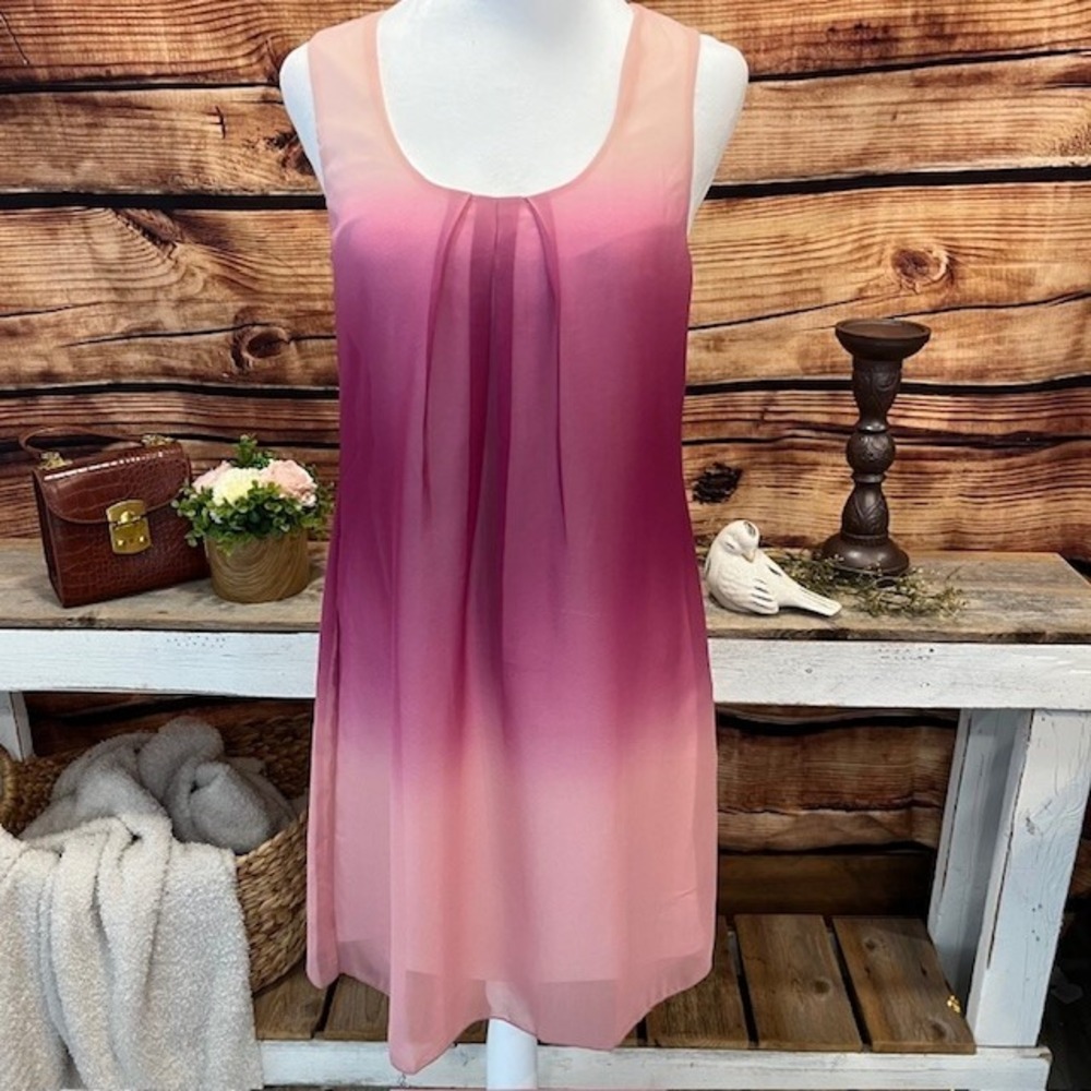 Venus Womens Purple Ombre Sleeveless Tank Dress Size 4